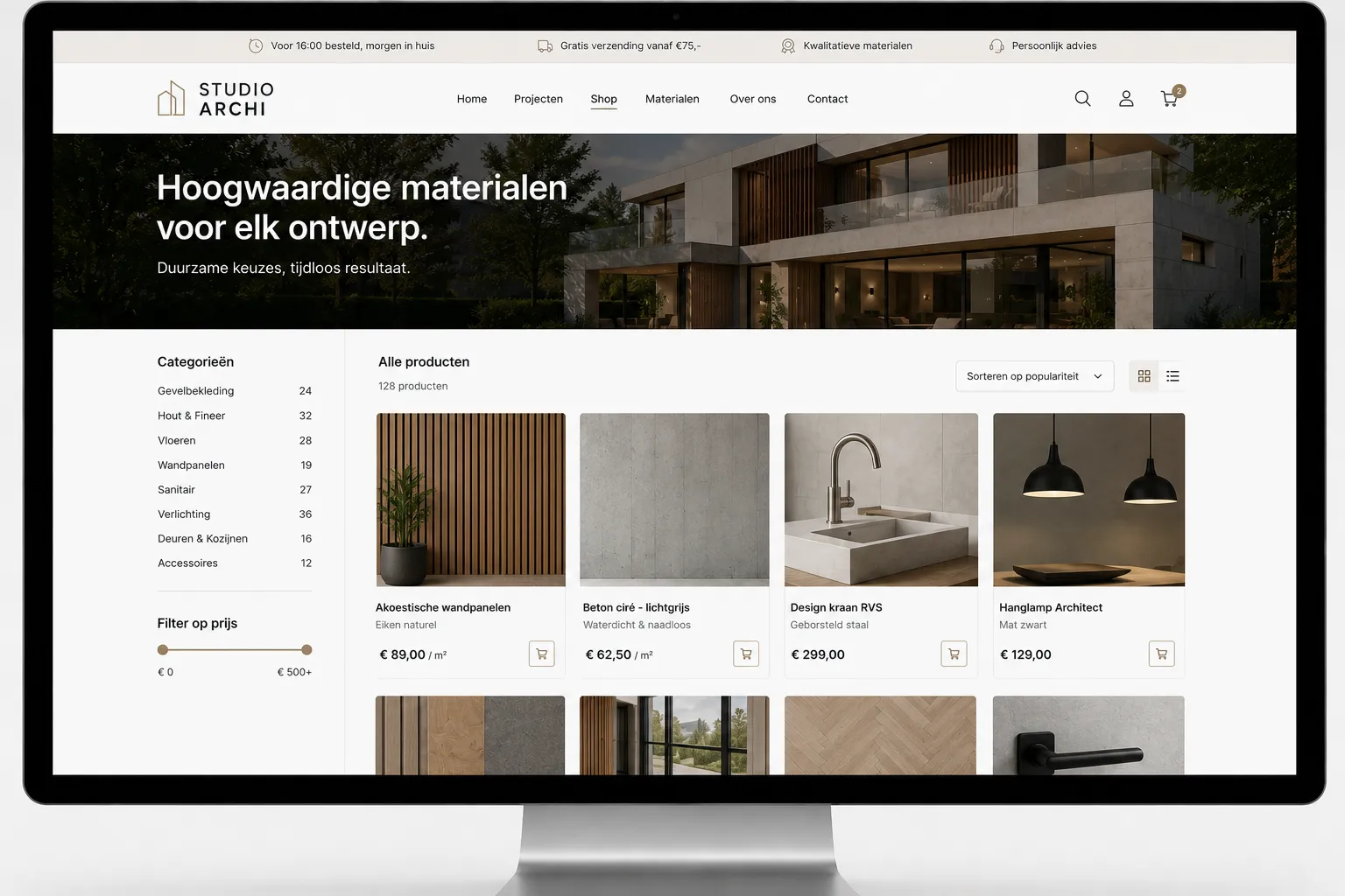 Bekijk het webshop-voorbeeld